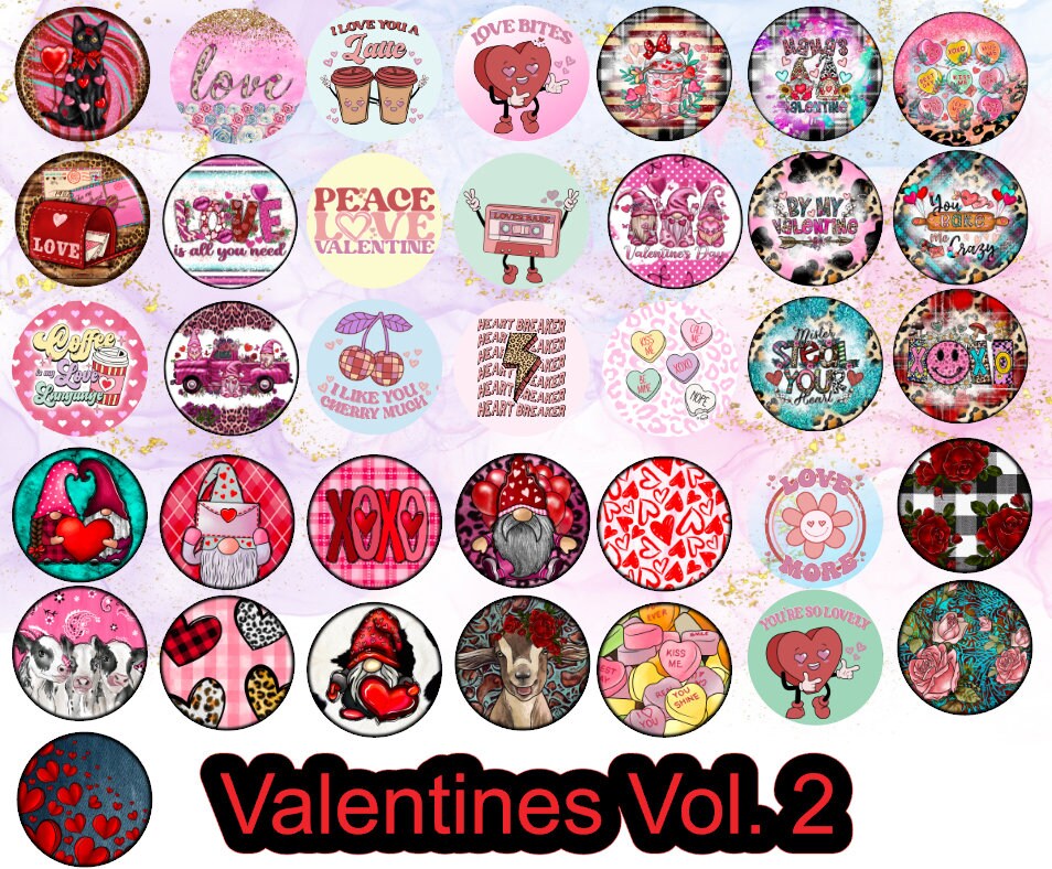 3 inch Round Valentines Day Vol. 3 Cardstock Only for freshies: Silico –  Cinderlyssa