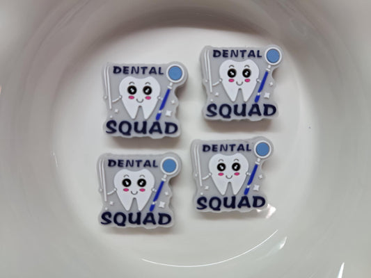 Dental Squad with Tooth Silicone Focal Bead