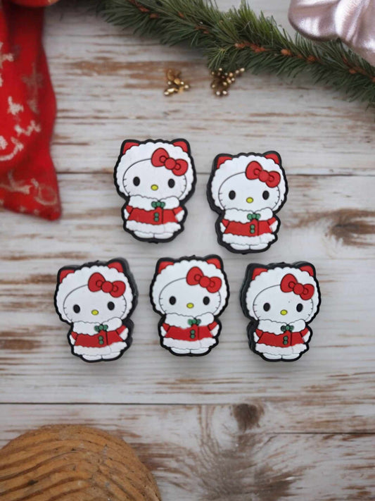 Hello Kitty: Christmas Outfit Full Body Silicone Focal Bead - 1208