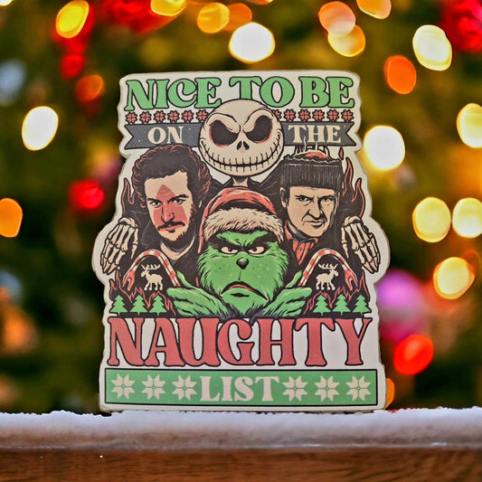 Nice to be on the Naughty List: Home Alone Movie Inspired Cardstock Silicone Mold, Aroma Bead Molds, Car Freshener Mold