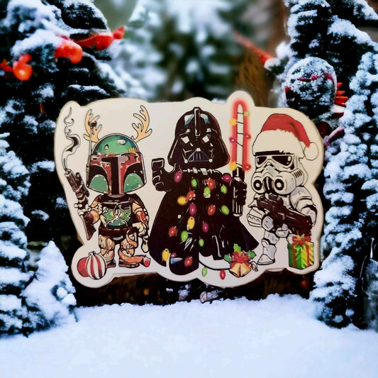 Star Wars Christmas Darth Vader The Mandalorian Storm Trooper Cardstock Silicone Mold, Aroma Bead Molds, Car Freshener Mold, Premium Cardstock Images