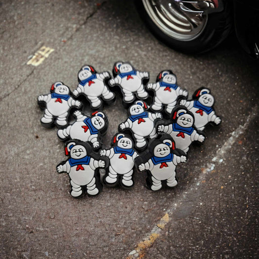 Stay Puff Marshmallow Man: Ghostbuster Inspired Silicone Focal Bead - 0117