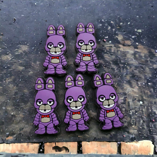 Bonnie the Purple Rabbit: Five Nights at Freddy's Inspired Silicone Focal Bead - 0050