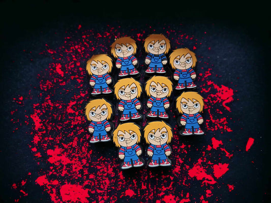 Chucky Style 2: Halloween/Childs Play Horror Movie Silicone Focal Bead - 0164