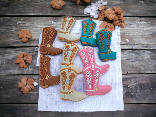 Cowboy Boots: Western Style Silicone Focal Bead - 0262