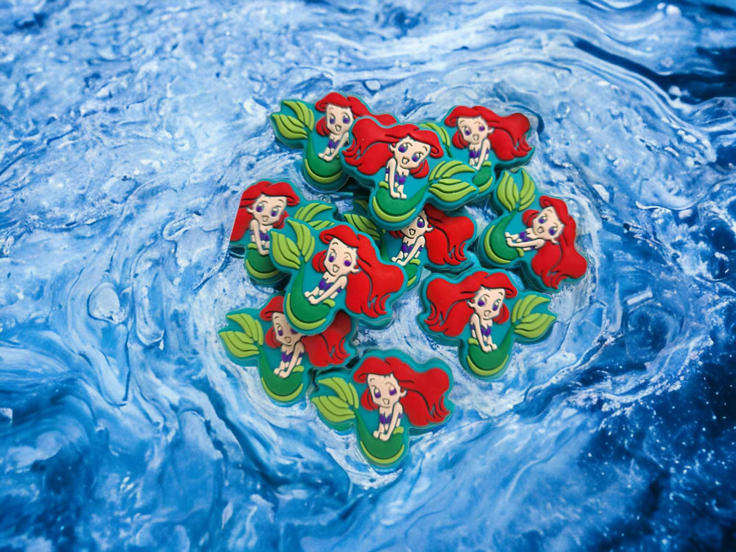 Ariel: Little Mermaid Full Body with Tail Silicone Focal Bead - 0294