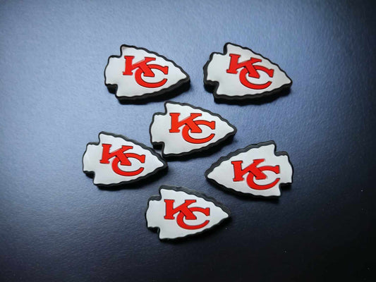 Kansas City Chiefs (KC) Arrowhead Logo Silicone Focal Bead - 0411