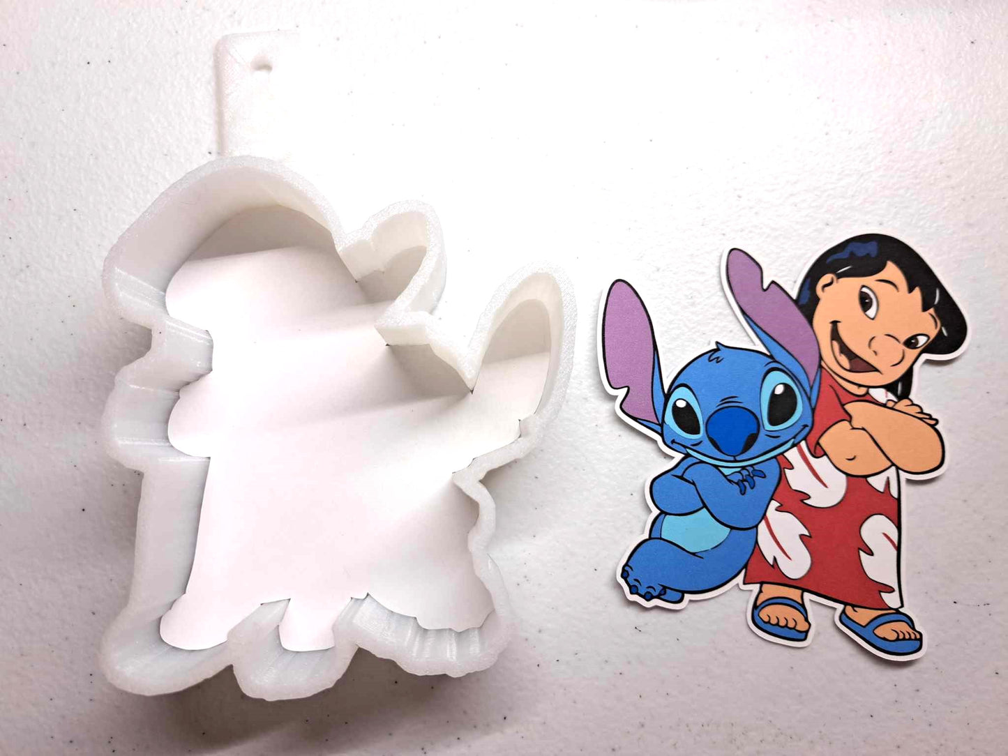 Stitch 2: Lilo and Stitch Together Cardstock Silicone Mold, Aroma Bead Molds, Car Freshener Mold, Premium Cardstock Images