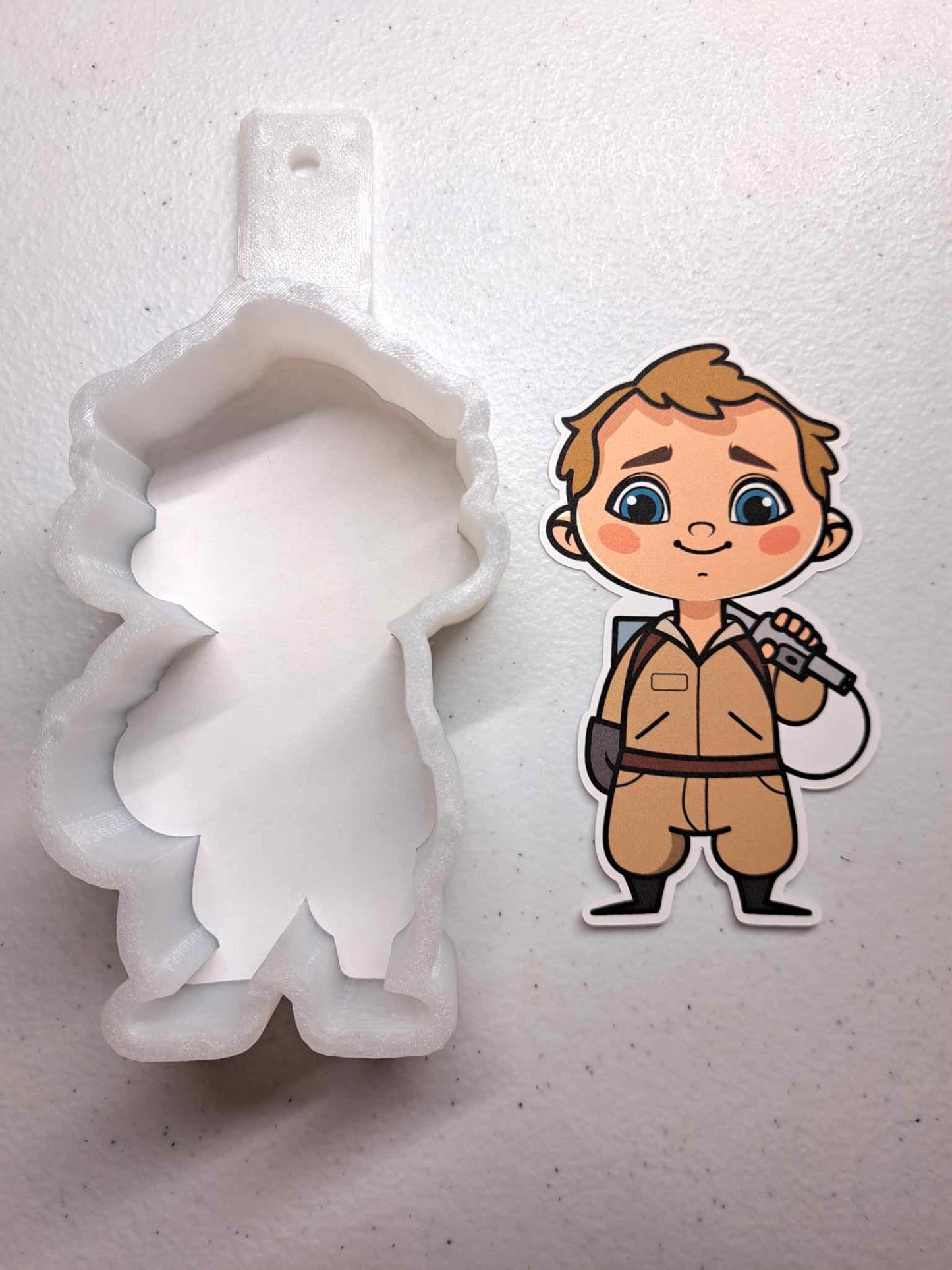 Ghostbuster Original Chibi: Peter Venkman Cardstock Silicone Mold, Aroma Bead Molds, Car Freshener Mold, Premium Cardstock Images