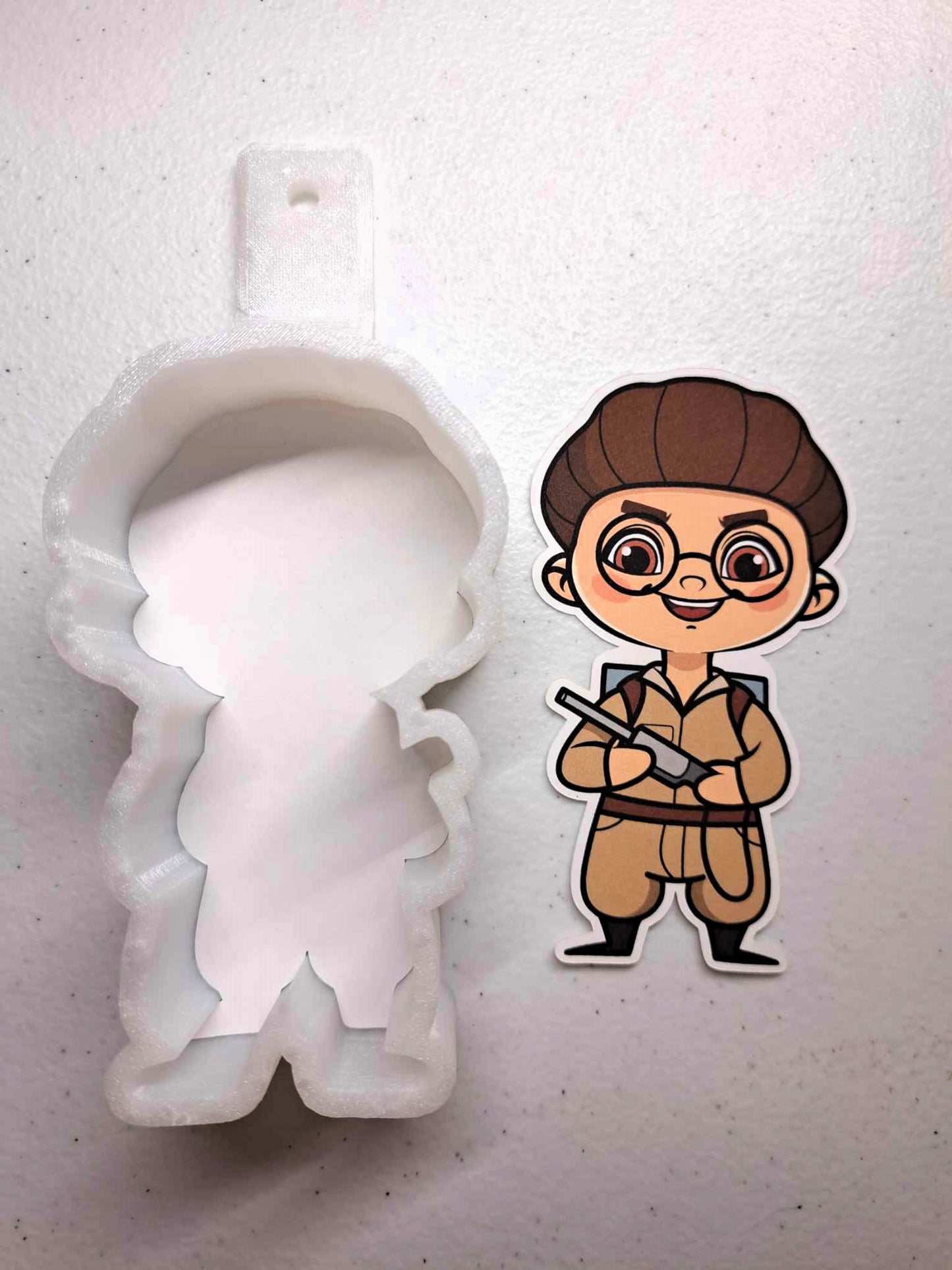 Ghostbuster Original Chibi: Egon Spengler Silicone Mold, Aroma Bead Molds, Car Freshener Mold, Premium Cardstock Images