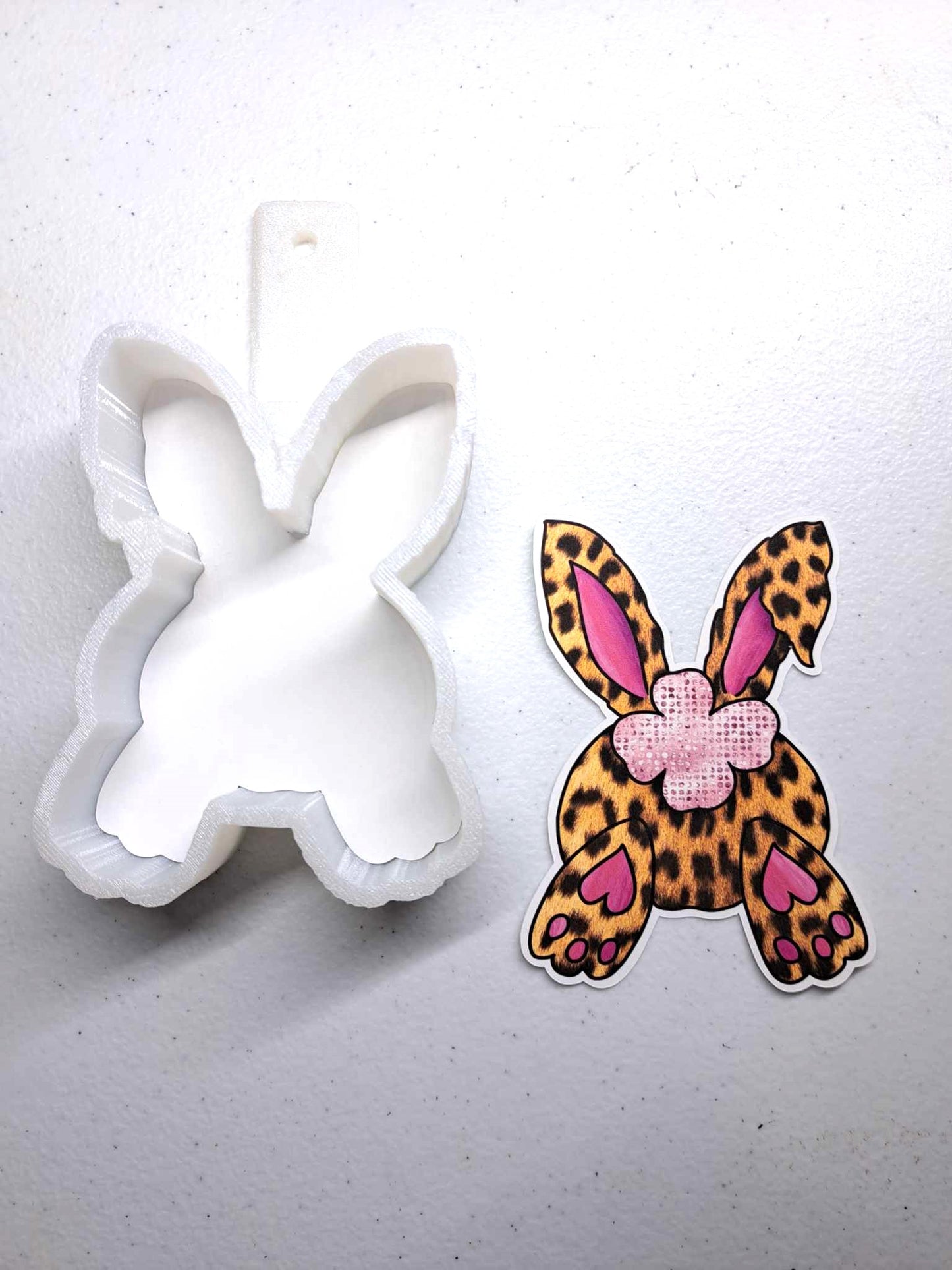 Bunny Butt: Multi Color Easter Silicone Mold, Aroma Bead Molds, Car Freshener Mold, Premium Cardstock Images