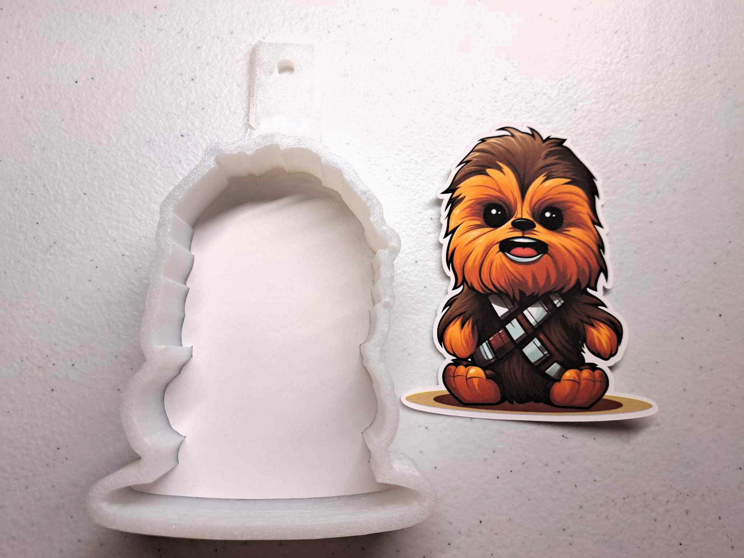 Star Wars Chewbacca Chibi Cardstock Silicone Mold, Aroma Bead Molds, Car Freshener Mold, Premium Cardstock Images