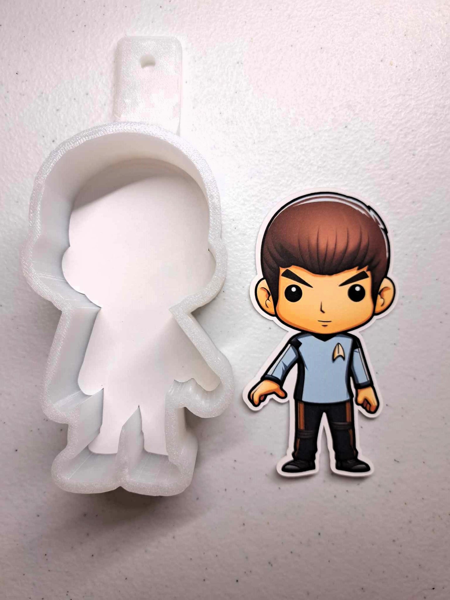 Star Trek Chibi: Spock Cardstock Silicone Mold, Aroma Bead Molds, Car Freshener Mold, Premium Cardstock Images