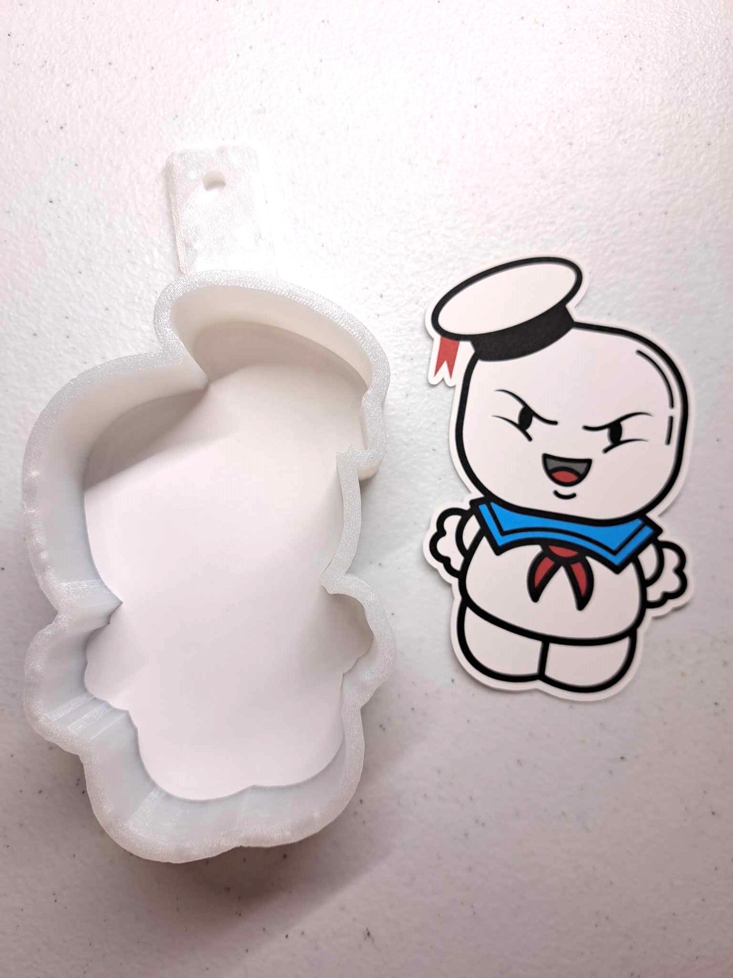 Ghostbuster Original Chibi: Stay Puft Marshmallow Man Cardstock Silicone Mold, Aroma Bead Molds, Car Freshener Mold, Premium Cardstock Images