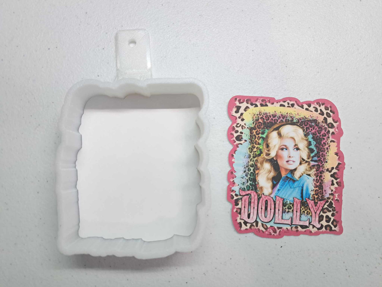 Dolly Silhouette with Leopard Silicone Mold, Aroma Bead Molds, Car Freshener Mold, Premium Cardstock Images