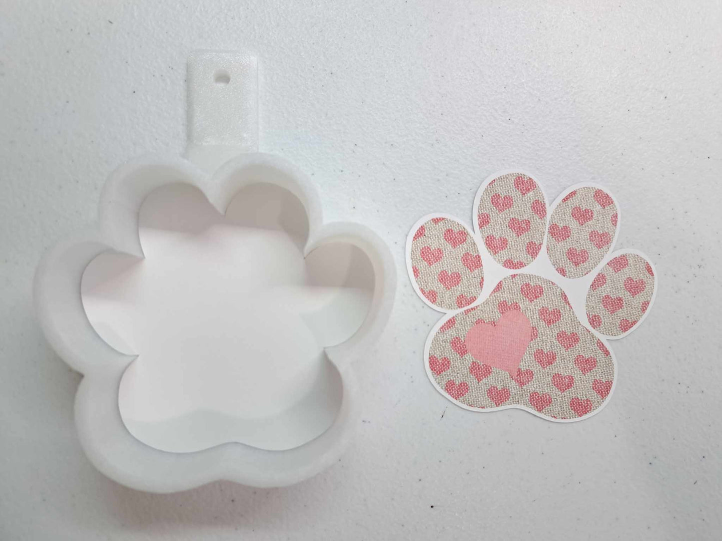 Paw Print with Multiple Images Cardstock Silicone Mold, Aroma Bead Molds, Car Freshener Mold, Premium Cardstock Images