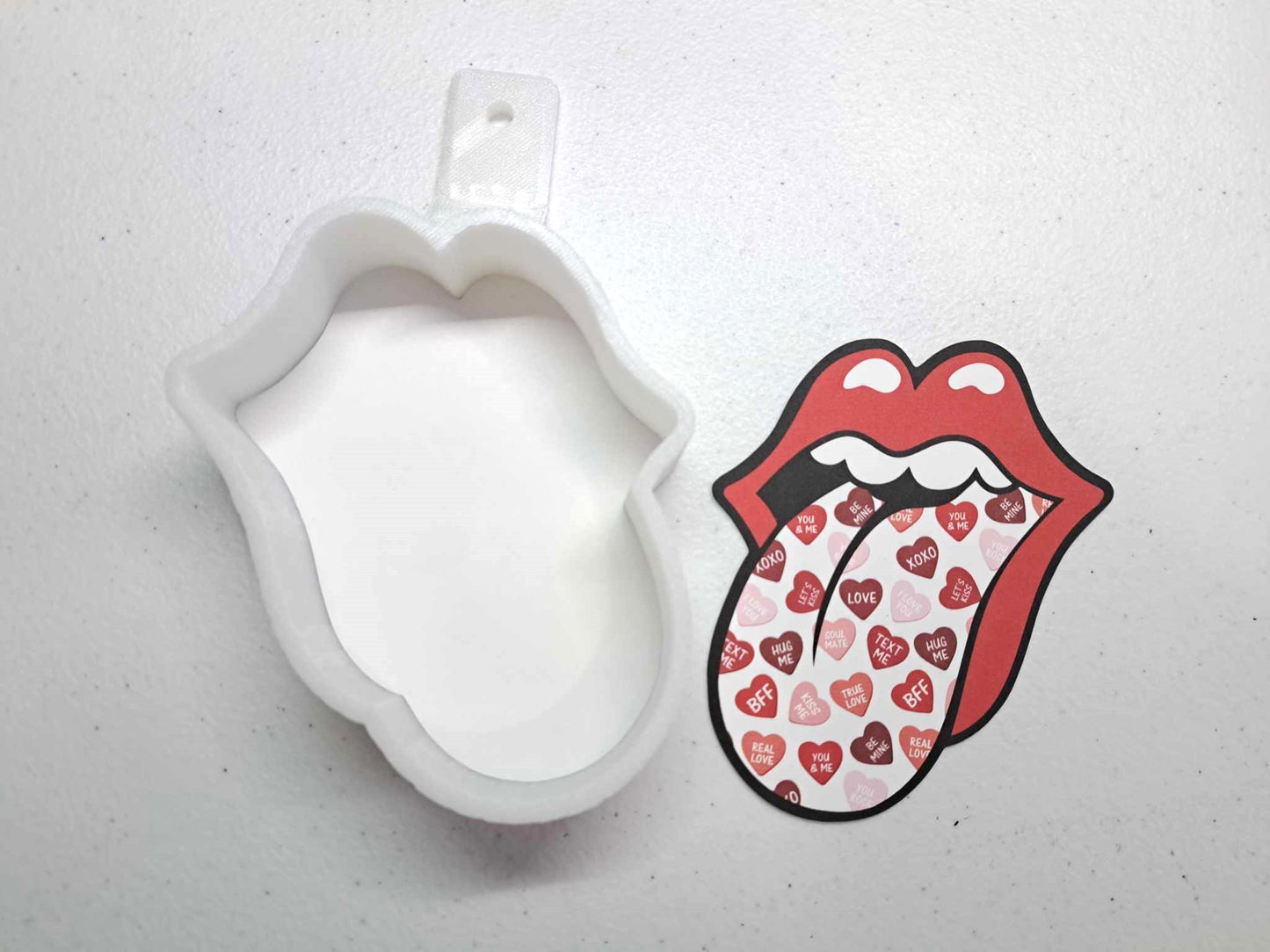 Rolling Stones Tongue Multiple Image Choices Cardstock Silicone Mold, Aroma Bead Molds, Car Freshener Mold, Premium Cardstock Images