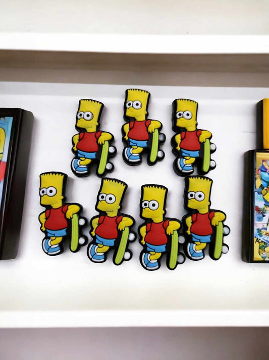 Bart Simpson with Skateboard Full Body Silicone Focal Bead - 0688