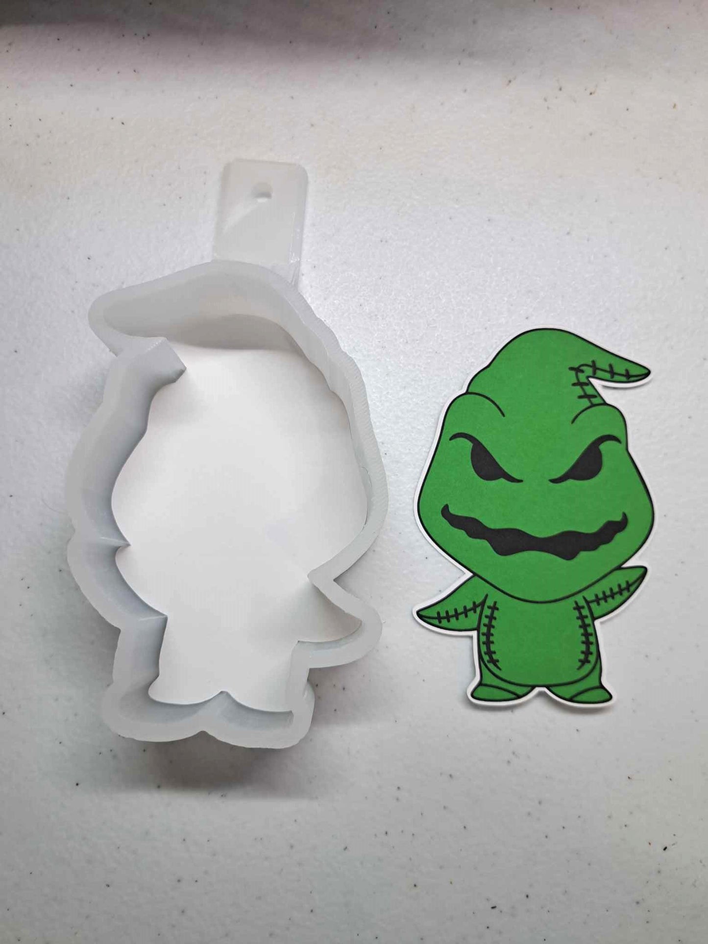 Nightmare Oogie Boogie Halloween Cardstock Silicone Mold, Aroma Bead Molds, Car Freshener Mold