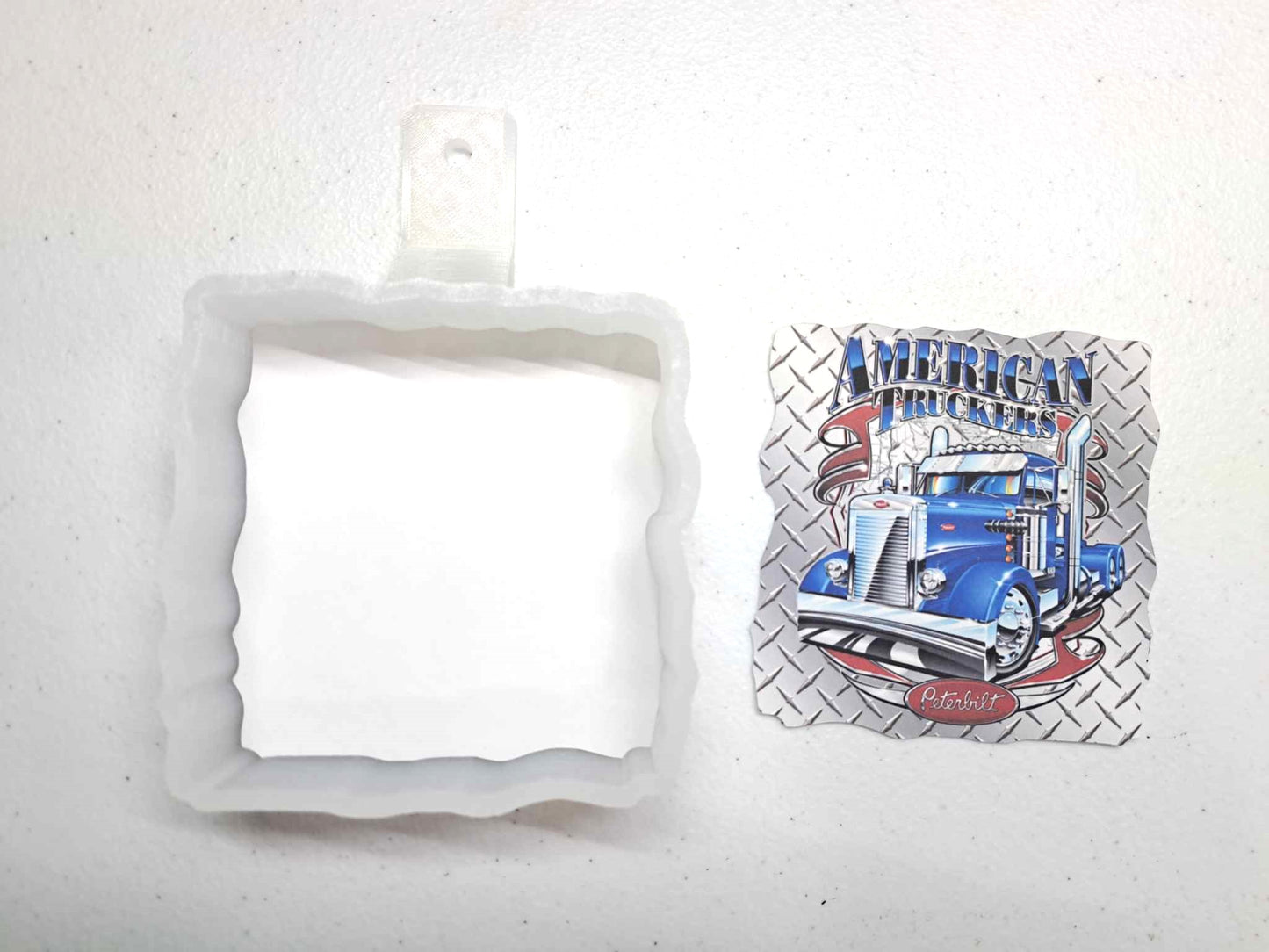 American Truckers Peterbilt Cardstock Silicone Mold, Aroma Bead Molds, Car Freshener Mold, Premium Cardstock Images