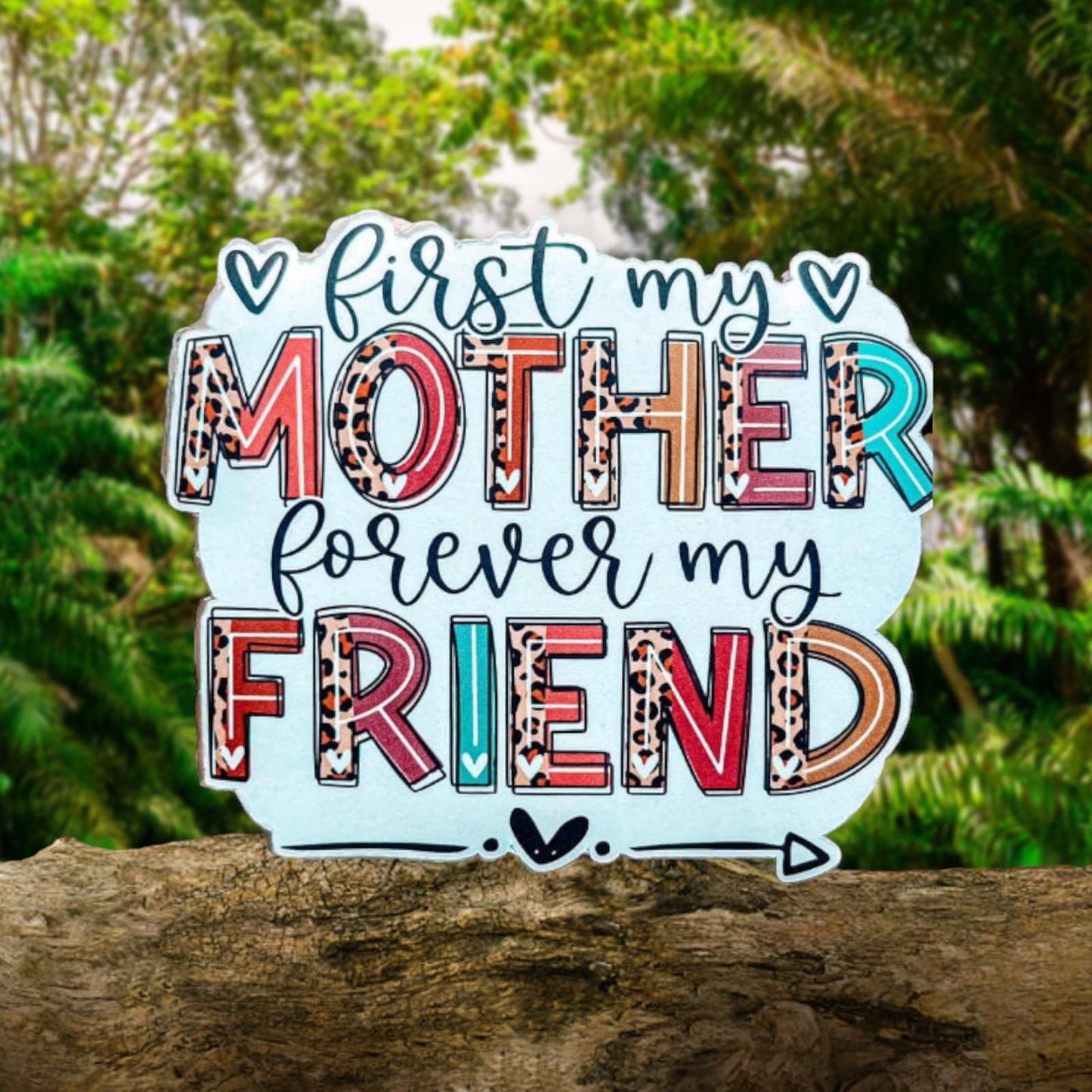 First My Mother Forever My Friend Leopard Print Cardstock Silicone Mold, Aroma Bead Molds, Car Freshener Mold, Premium Cardstock Images