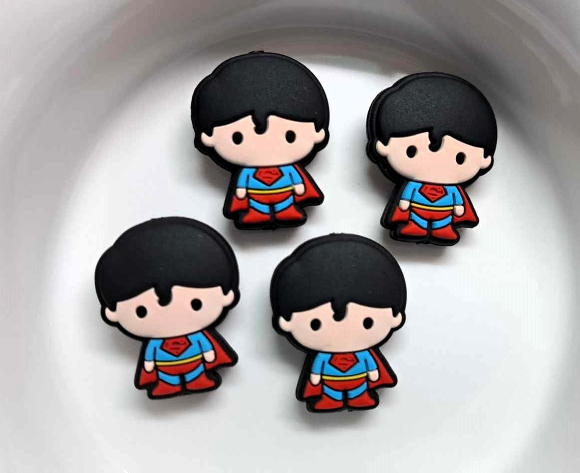 Superman Full Body Silicone Focal Bead - 1204