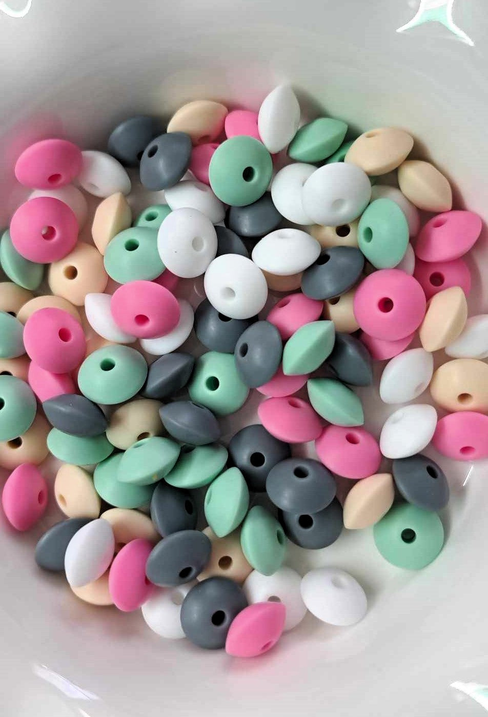 12mm Lentil Silicone Spacer Bead - 3012