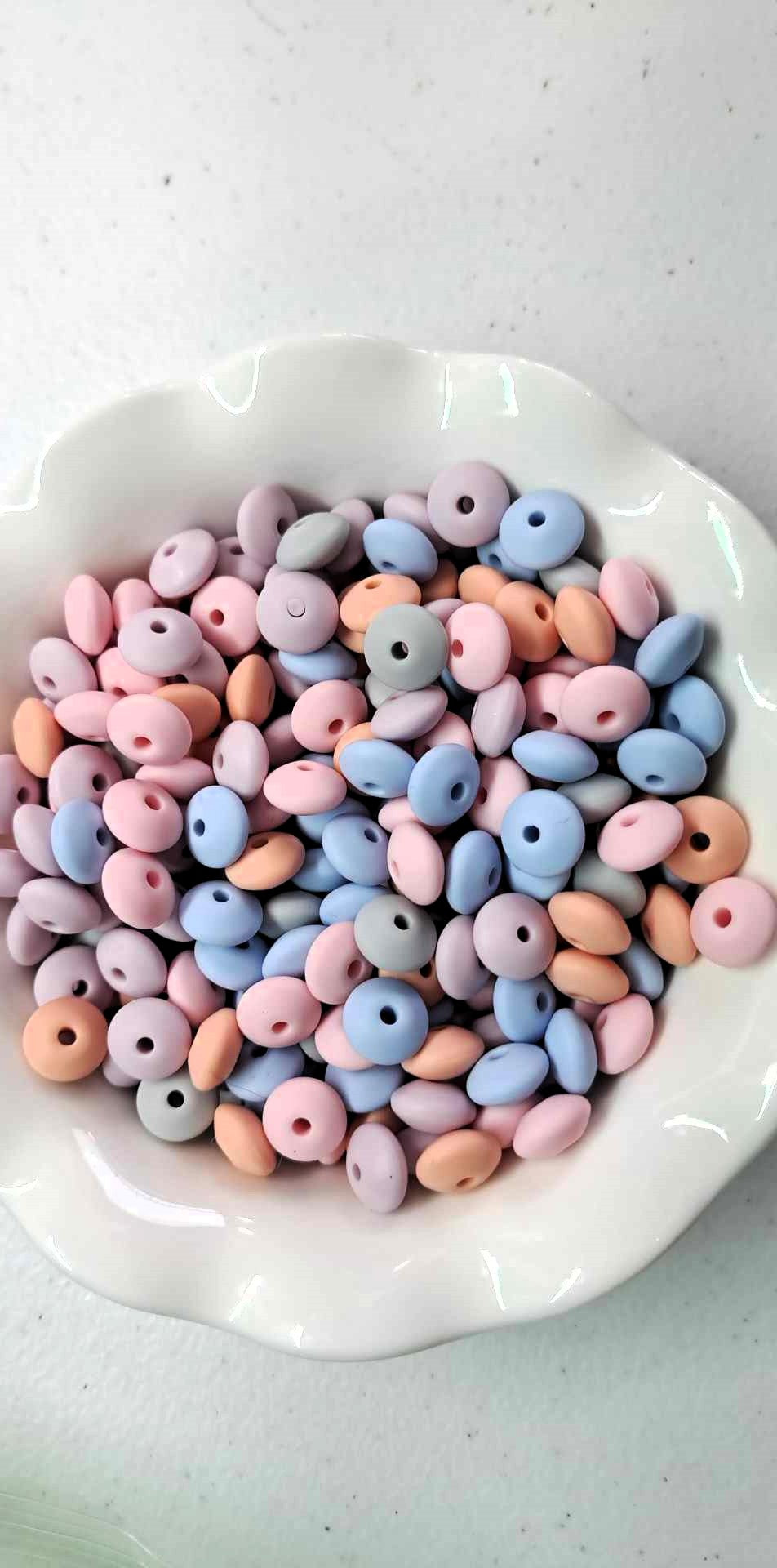 12mm Lentil Silicone Spacer Bead - 3013