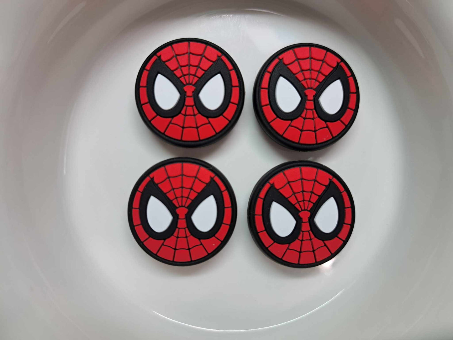 Spiderman Face Mask Silicone Focal Bead - 1201