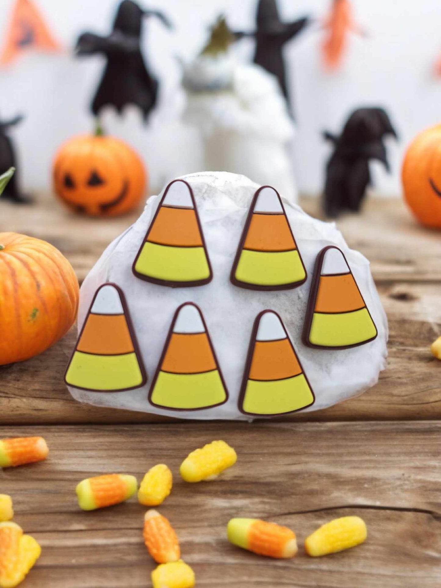 Candy Corn Silicone Focal Bead - 1309