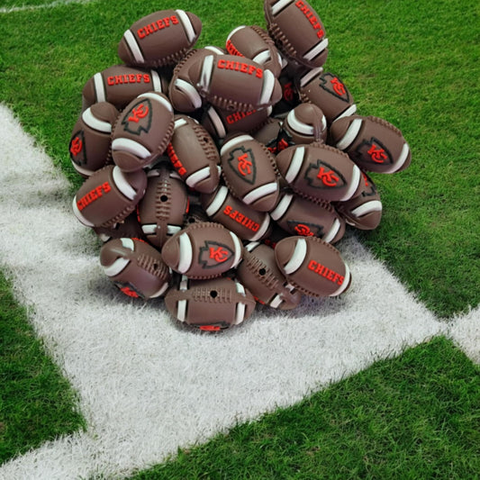 NFL Football Teams  - (Large) 17mm Silicone Bead