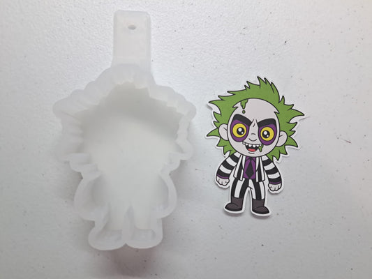 Beetlejuice/Horror Movie Cardstock Silicone Mold, Aroma Bead Molds, Car Freshener Mold