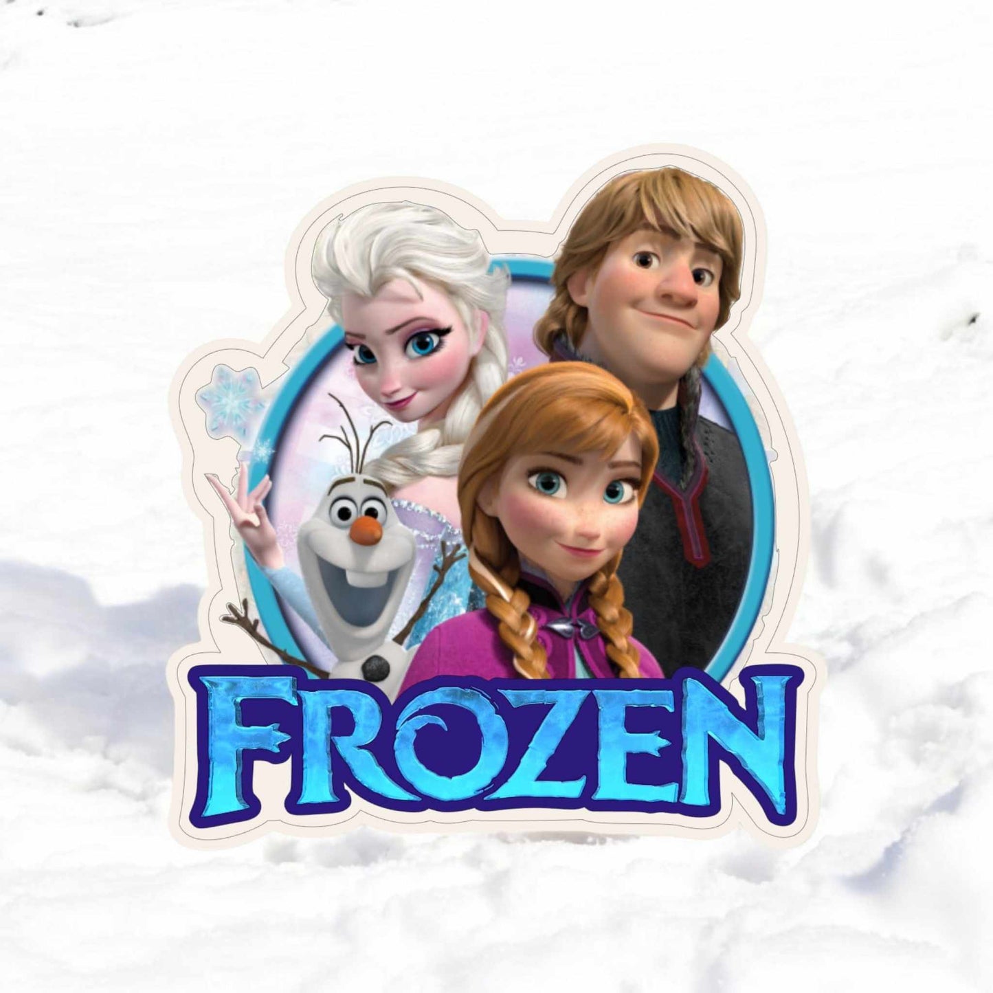 Frozen Group: Elsa, Anna, Olaf & Kristoff Cardstock Silicone Mold, Aroma Bead Molds, Car Freshener Mold, Premium Cardstock Images