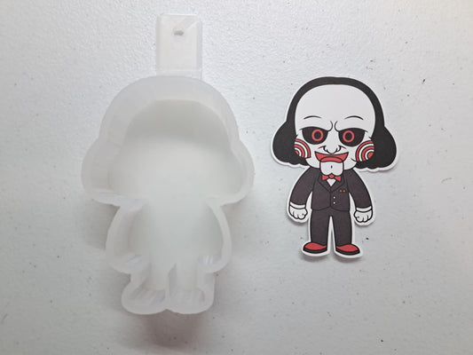 Jigsaw/Billy/Horror Movie Cardstock Silicone Mold, Aroma Bead Molds, Car Freshener Mold