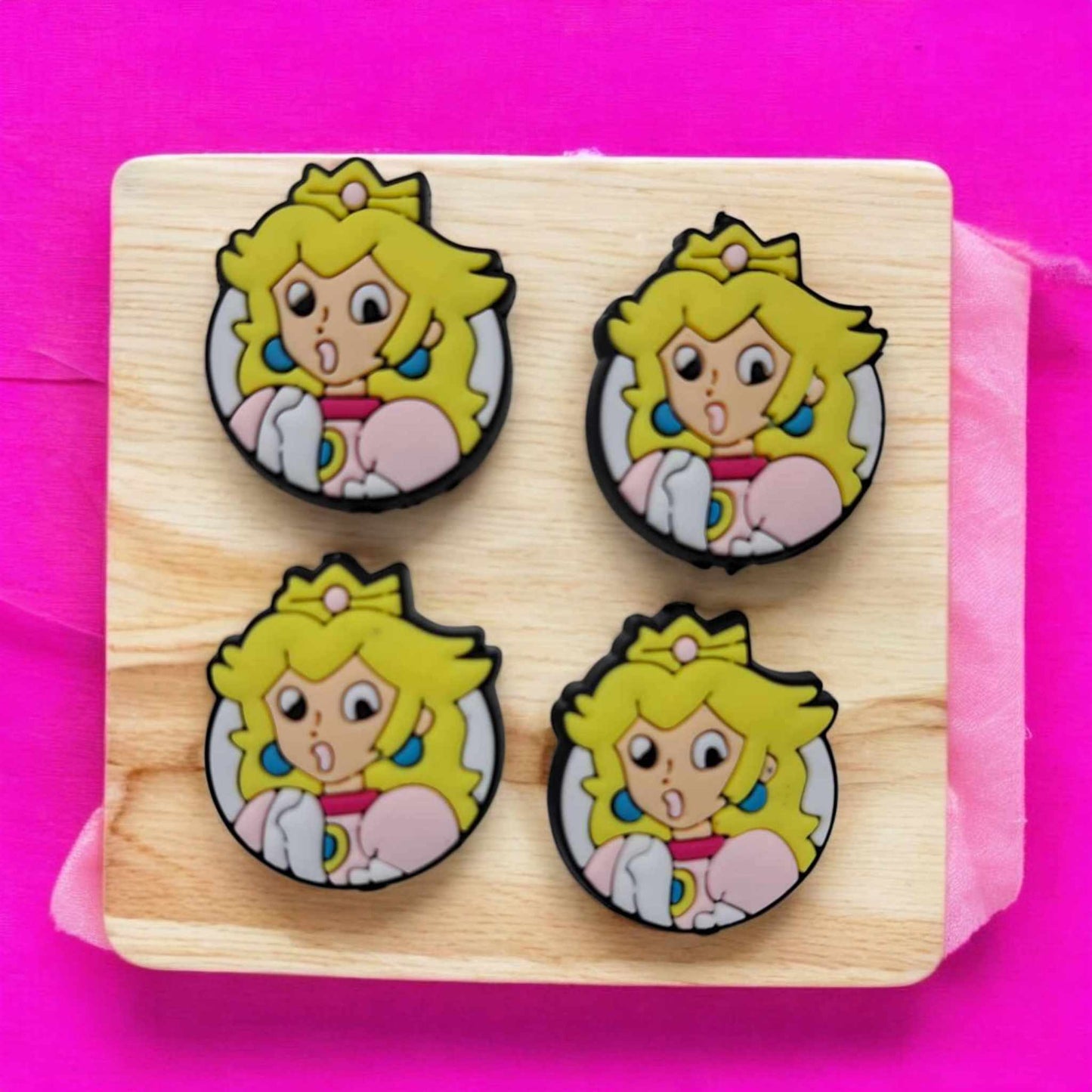 Princess Peach Upper Body: Super Mario Brothers Movie/Game Inspired Silicone Focal Bead