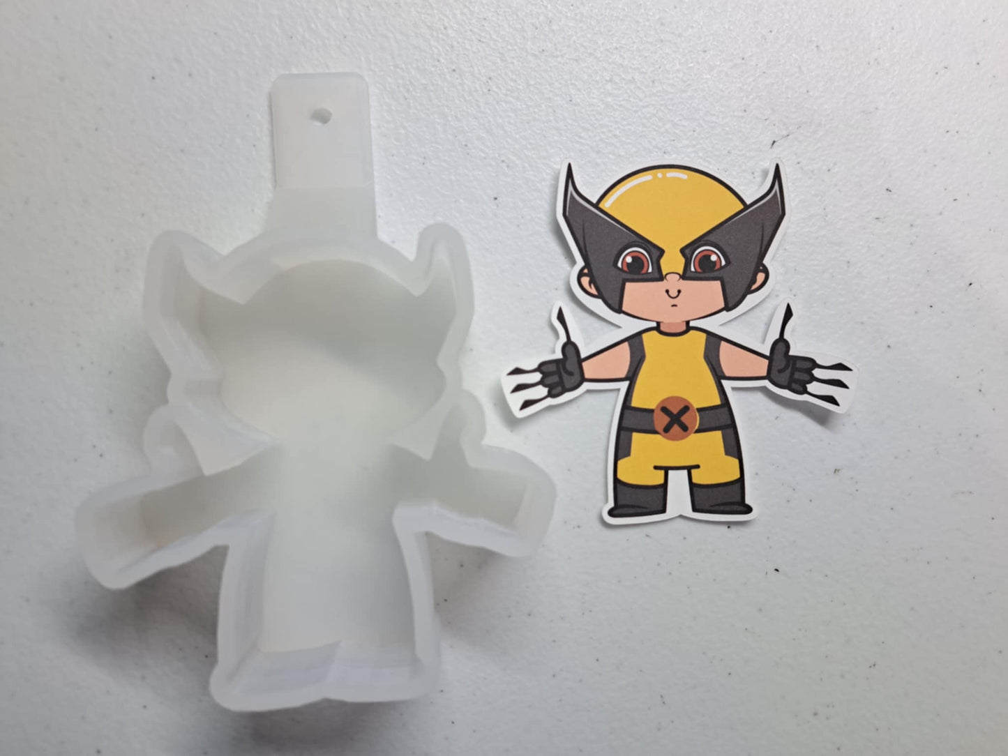 Wolverine: Superhero Cardstock Silicone Mold, Aroma Bead Molds, Car Freshener Mold, Premium Cardstock Images