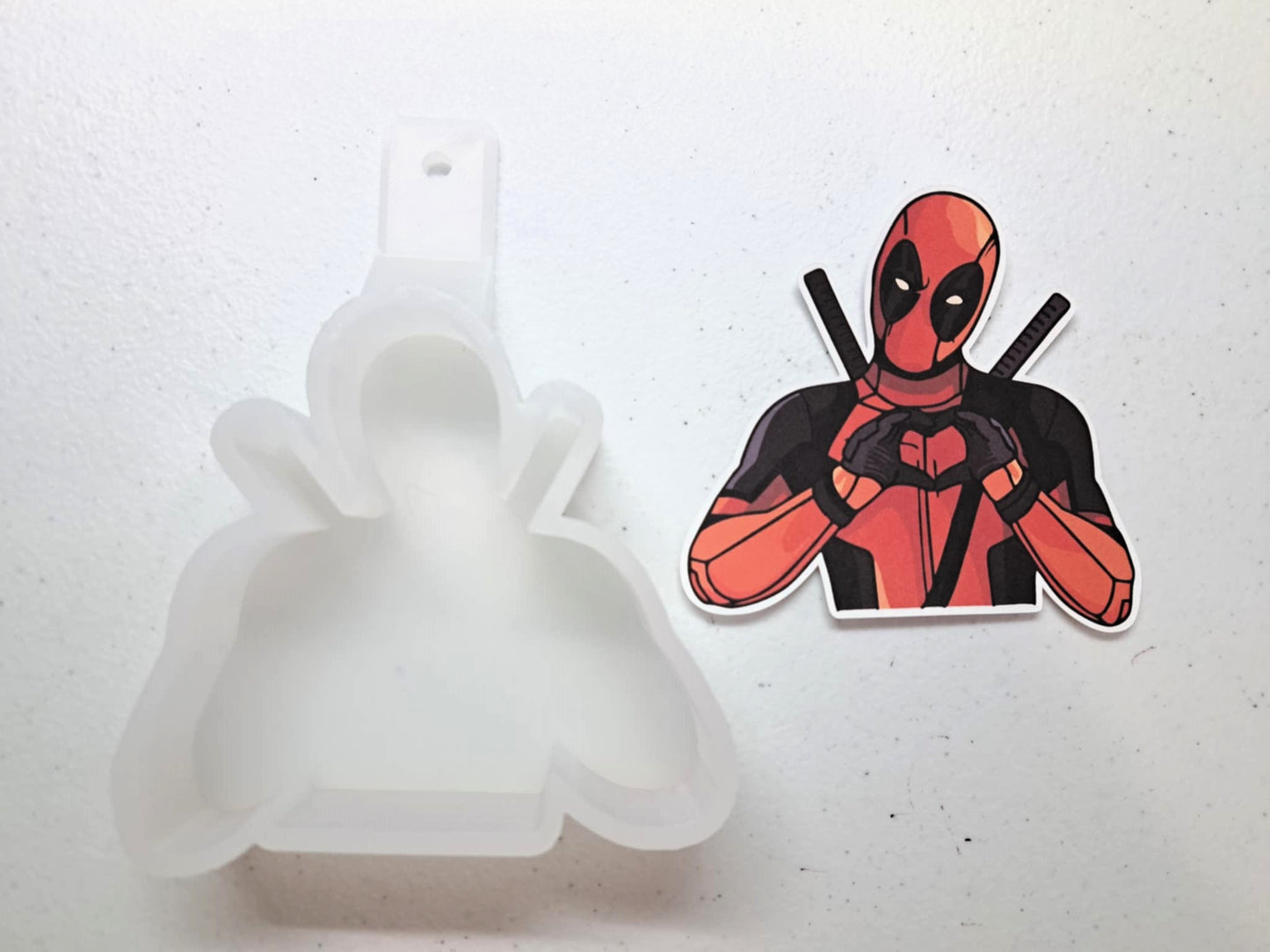 Deadpool: Superhero Cardstock Silicone Mold, Aroma Bead Molds, Car Freshener Mold, Premium Cardstock Images