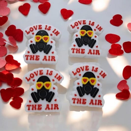 Love Is In The Air Gas Mask Silicone Focal Bead