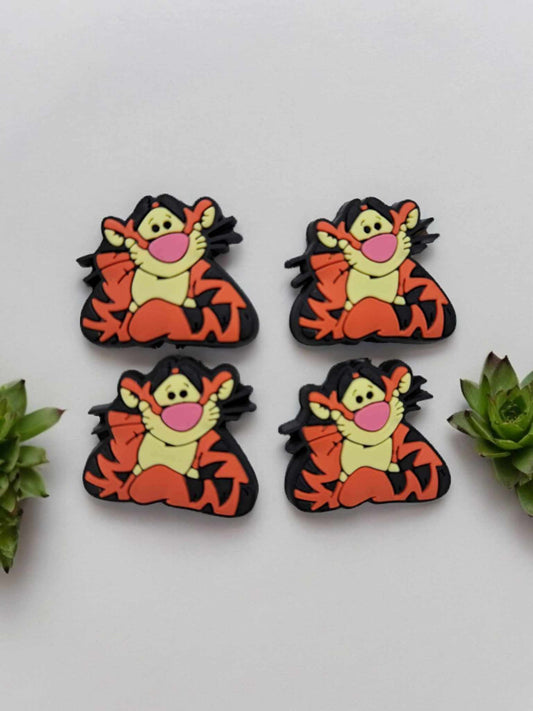 Tigger Upper Body Silicone Focal Bead - 0777