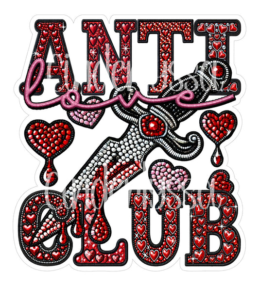 Anti Love Club Cardstock Silicone Mold, Aroma Bead Molds, Car Freshener Mold, Premium Cardstock Images