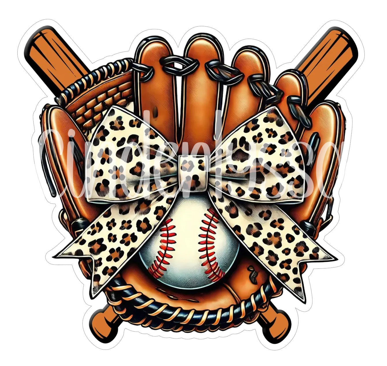 Baseball Gear With Coquette Leopard Bow Cardstock Silicone Mold, Aroma Bead Molds, Car Freshener Mold, Premium Cardstock Images