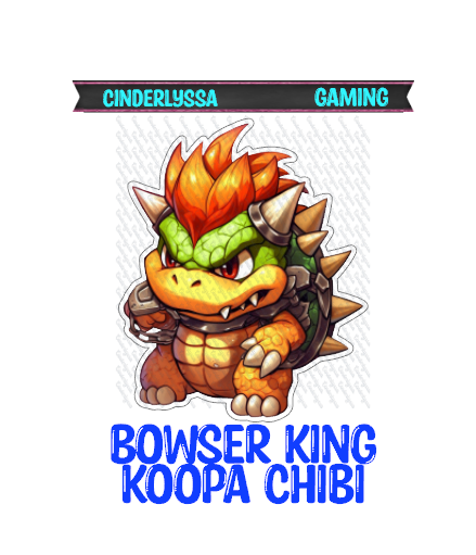 Bowser King Koopa Chibi: Super Mario Game Cardstock Silicone Mold, Aroma Bead Molds, Car Freshener Mold,Premium Cardstock,Silicone Cardstock Freshies