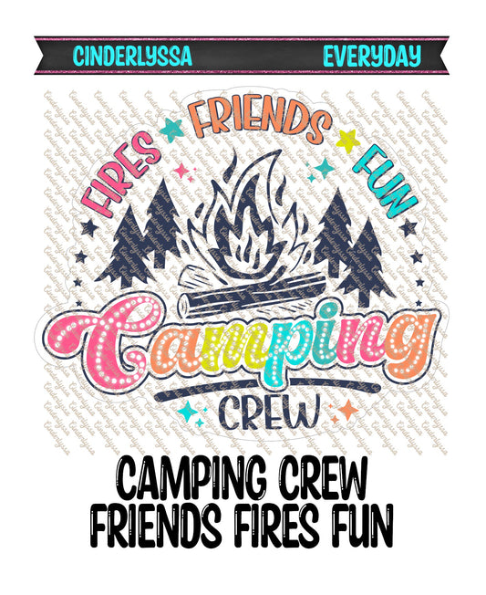 Camping Crew Friends Fires Fun Cardstock Silicone Mold, Aroma Bead Molds, Car Freshener Mold, Premium Cardstock Images