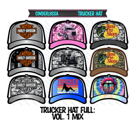 Trucker Hat: Vol. 1 Theme Mix Silicone Mold, Aroma Bead Molds, Car Freshener Mold, Premium Cardstock Images