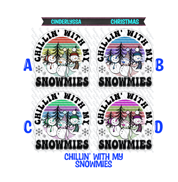 Chillin with My Snowmies: Snowmen Multicolor Cardstock Silicone Mold, Aroma Bead Molds, Car Freshener Mold