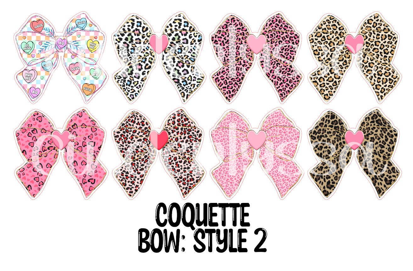 Coquette Bow: Style 2 - Cardstock Silicone Mold, Aroma Bead, Car Fresh Mold, Premium Cardstock Images