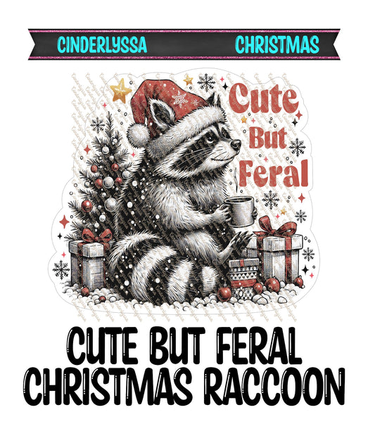 Cute But Feral Christmas Raccoon Cardstock Silicone Mold, Aroma Bead Molds, Car Freshener Mold, Premium Thick Cardstock