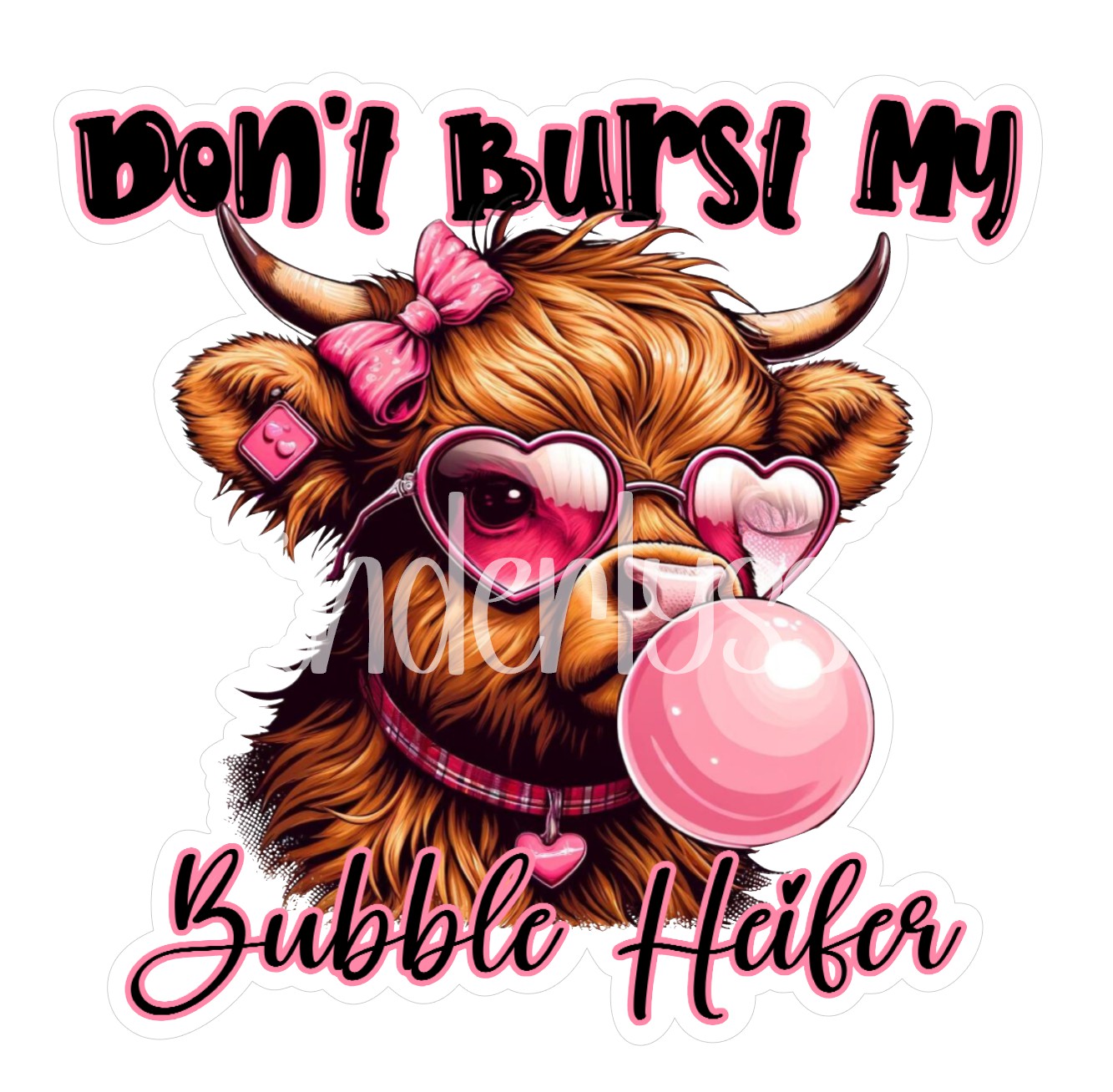 Don't Burst My Bubble Heifer Cardstock Silicone Mold, Aroma Bead Molds, Car Freshener Mold, Premium Cardstock Images