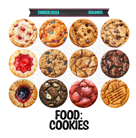 2.5 inch: Food: Cookies Round Cardstock Only for freshies Cardstock Silicone Mold, for Aroma Bead Molds,Car Freshener, Premium Cardstock Image