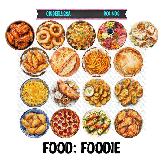 3.75 inch Round: Food: Foodie for Cardstock Silicone Mold, for Aroma Bead Molds, Car Freshener, Premium Cardstock Images